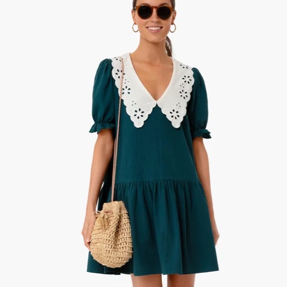 **Last One Medium** Peacock Green Kit Dress
POMANDER PLACE - Picture 3 of 8